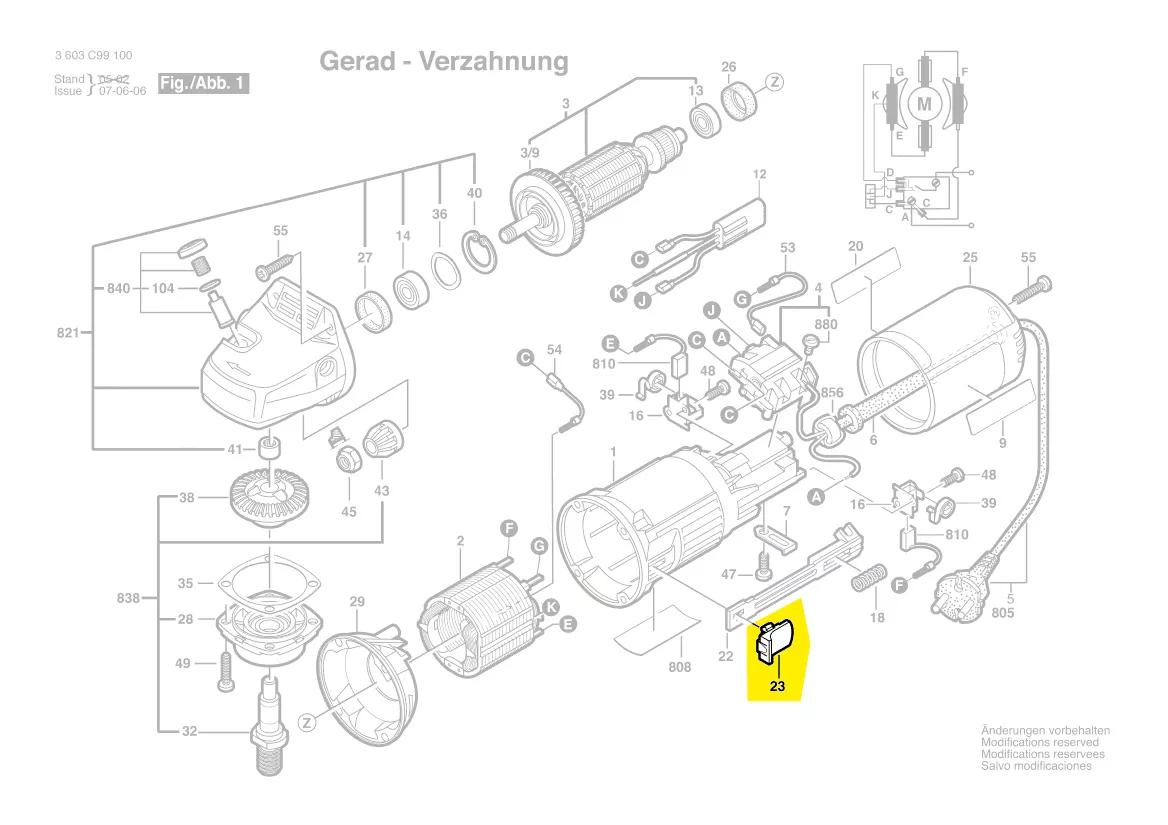 Commande interrupteur PWS 650, PWS 750-125, PWS Edition ...